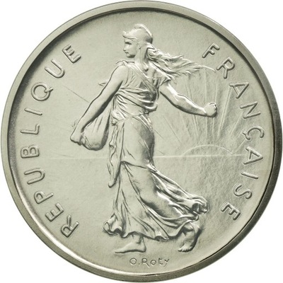 Moneta, Francja, 5 Francs, 1971, MS(65-70), Nikiel
