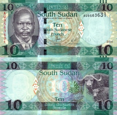 # SUDAN POŁUDNIOWY - 10 FUNTÓW - 2016 - P-12b - UNC