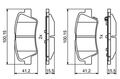 BOSCH 0 986 494 768 КОЛОДКИ ГАЛЬМІВНІ