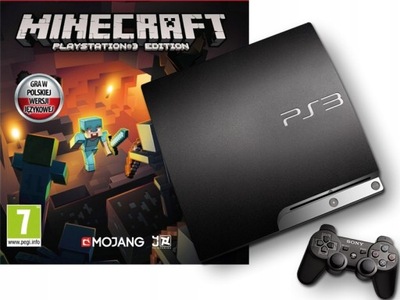 PS3 Sony Playstation 3 Slim 160gb NOWY Pad 100% OK Minecraft SklepRetroWWA