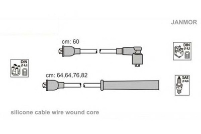Janmor дроти запалювання ford cortina 2000 фото №1