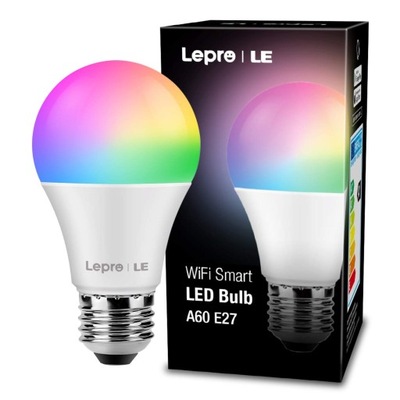 Lepro Inteligentna żarówka wi-fi LED RGBW E27 9W A60