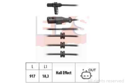 Датчик, скорость вращательная колеса eps 1.960.254 фото №1