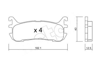 METELLI TRINKELĖS STABDŽIŲ MAZDA MX5 94-05 GAL. 