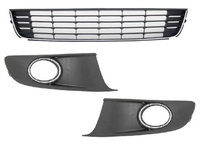 DEFLECTOR REJILLA PARAGOLPES CROMO VW CADDY 3 2K0 RESTYLING TOURAN 1T 3 RESTYLING 10-15 JUEGO  