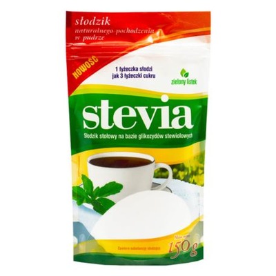 Słodzik stevia puder doypack Zielony Listek 150g