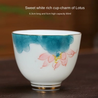 Chiński ceramiczny kubek ręcznie malowany kwiat wzór butik miseczka na her