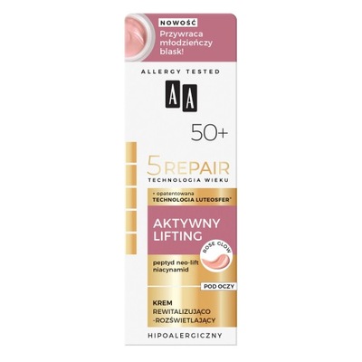 AA Technologia Wieku 5 Repair 50+ Aktywny Lifting Krem rewitalizujący -15ml