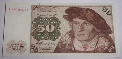 50 marek Niemcy DM - RFN - Fünfzig Deutsche Mark - piękny banknot 1960 r.