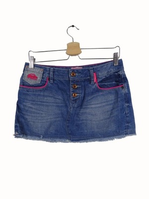 SPÓDNICZKA SUPER DRY W28 MINI JEANSOWA