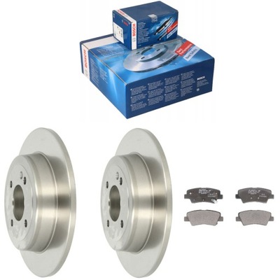 Тормозные диски + тормозные колодки задняя do hyundai accent iv kia rio iii фото №1