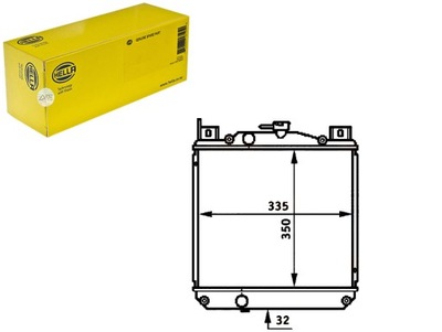 HELLA RADUADOR DEL MOTOR HEL, 8MK 376 720-731  