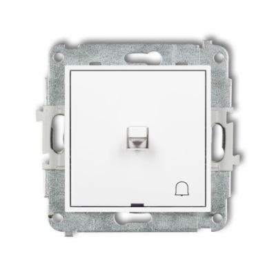 PRZYCISK DZWONEK ZWIERNY KARLIK MINI BIAŁY