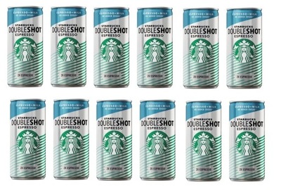 12x 200ml STARBUCKS Doubleshot espresso bez cukru ZGRZEWKA