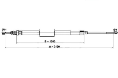 Трос тормоза ручного renault grand scenic ii 1.5 фото №1