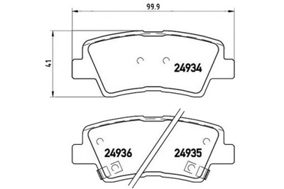 Brembo тормозные колодки тормозной. kia soul 09- задняя фото №1