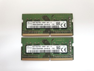 PAMIĘĆ RAM 16GB 2X8GB DDR4 SODIMM DO LAPTOPA PC4 2400T 19200S