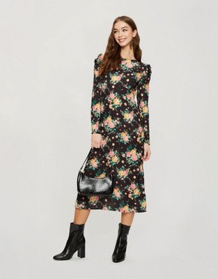 MISS SELFRIDGE CZARNA SUKIENKA FLORAL PRINT (38)