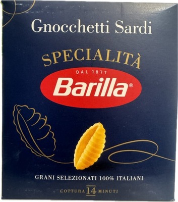 Z Włoch Barilla gnocchetti Sardi muszelki 500 g
