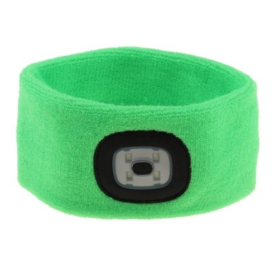 Hands Lighted Battery Powered Braided Headband Sweat Band Green