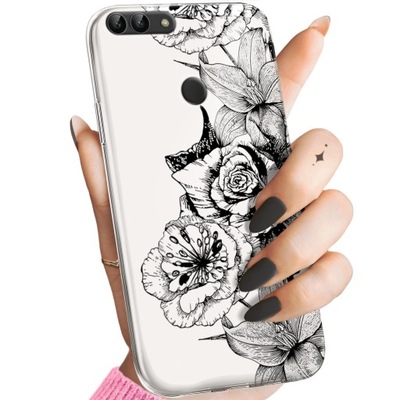 ETUI DO HUAWEI P SMART WZORY BEŻOWE KREMOWE ECRU OBUDOWA POKROWIEC CASE