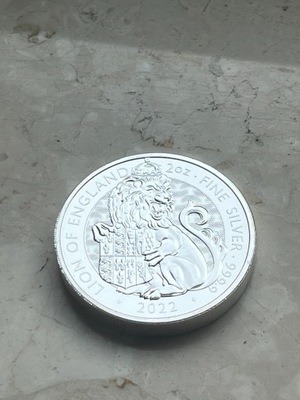 Moneta srebrna Bestie Tudorów Lion of England 2022