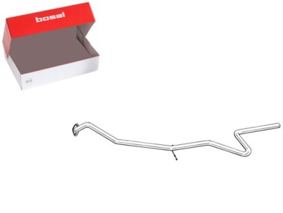 Труба вихлопна середина ford fiesta v fusion 1.6d 11.04-12.12 bosal фото №1