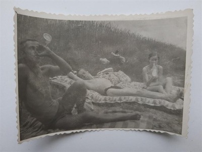 Fotografia PRL materac dmuchany biwak (1820d)