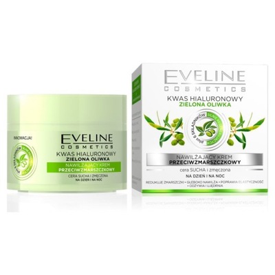 Eveline Cosmetics Kwas hialuronowy + Zielona Oliwka nawilżający krem