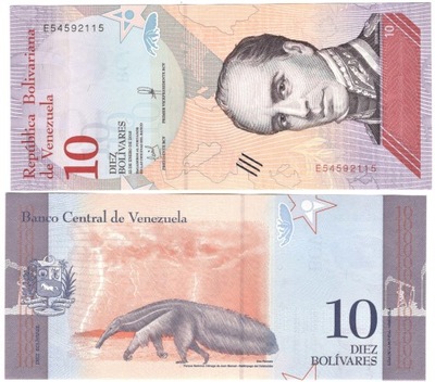 WENEZUELA 10 BOLIVARES soberano 2018 UNC