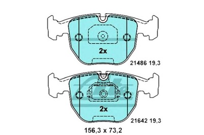 ATE КОЛОДКИ HAM. BMW P. 5/7/X5 2,0-4,4 94-04 CERAMIC