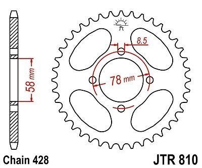 ЗУБЧАТКА ЗАДНЯ JT 36-ЗУБІВ RT 125 2003-2014