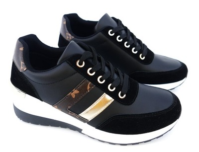 ADIDASY DAMSKIE NA KOTURNIE CZARNE R38