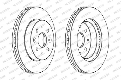 ДИСКИ ТОРМОЗНЫЕ ТОРМОЗНЫЕ ПЕРЕД FERODO DDF1542