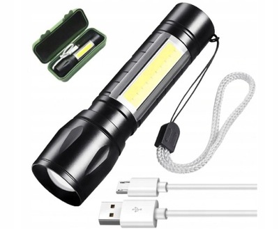 MAŽA GALINGA ŽIBINTUVĖLIS TAKTYCZNA LED COB ZOOM T6 USB 