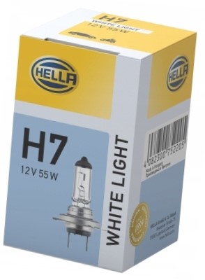 HELLA ЛАМПОЧКА H7 12V 55W PX26D WHITE LIGHT UP TO 4200K