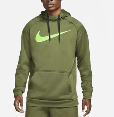 Bluza Sportowa Męska Nike Therma Swoosh z Kapturem DV8008-326 r. M khaki