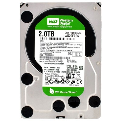 WD GREEN 2TB 7.2K 64MB SATA III 3.5