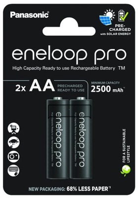 ENELOOP PRO AAx2 szt 500 CYKLI 2500mAh