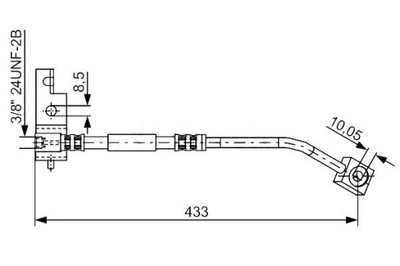 ПАТРУБОК ГАЛЬМІВНИЙ ЕЛАСТИЧНИЙ ПЕРЕД P (DŁ. 310MM,ŚR. 10,2MM 3/8