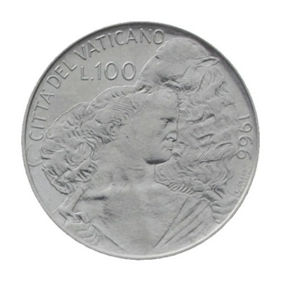 [M13253] Watykan 100 lirów 1966