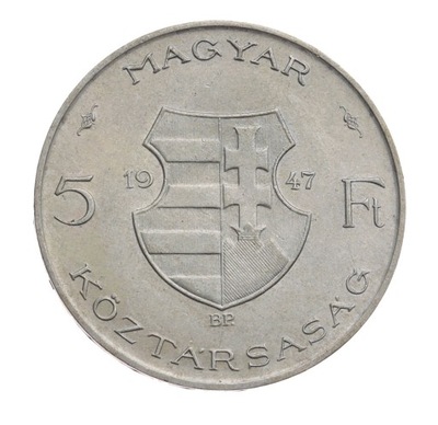 [M2739] Węgry 5 forintów 1947