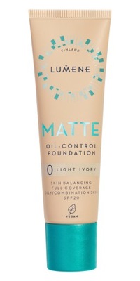 LUMENE Matujący podkład do twarzy MATTE 0 Light Ivory 30 ml SPF20