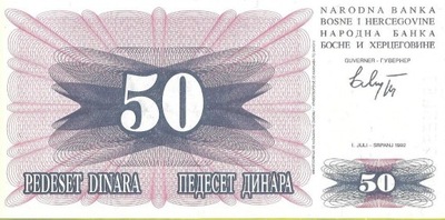 50 Dinar 1992 - UNC