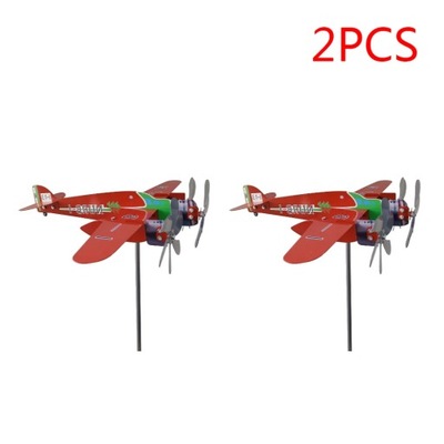 1-2PCS 3D Cub Wind Spinner Plane Metal Airpla
