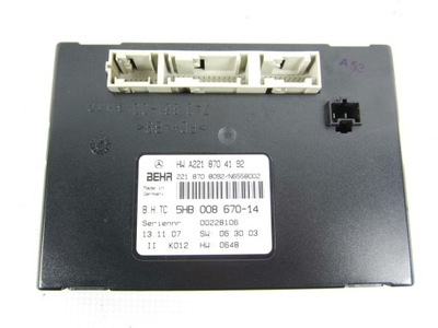 MODULE CONTROL UNIT AIR CONDITIONER MERCEDES W221  