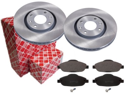 Тормозные диски + тормозные колодки febi перед peugeot 308 3008 фото №1