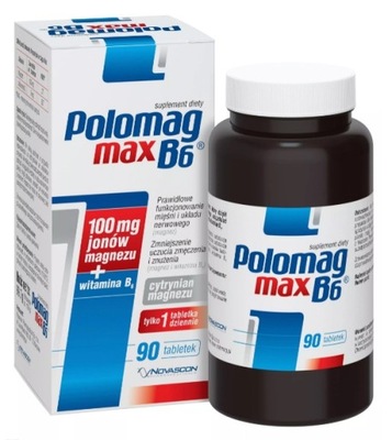 Suplement diety Novascon Pharmaceuticals Polomag B6 MAX 90 tabletek