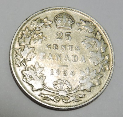 KANADA 25 cents 1936