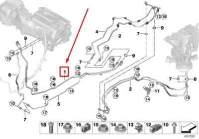 Bmw x7 g07 передняя часть всасывание line 64536813589 6813589 фото №1